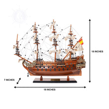 Load image into Gallery viewer, SAN FELIPE MODEL SHIP SMALL| Museum-quality | Fully Assembled Wooden Ship Models
