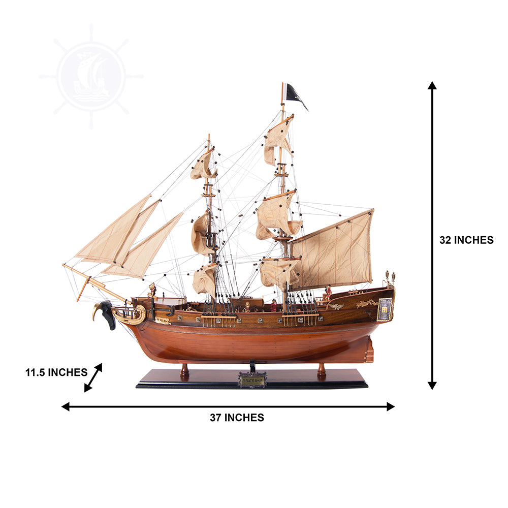 PIRATE SHIP MODEL SHIP EXCLUSIVE EDITION | Museum-quality | Fully Assembled Wooden Ship Models