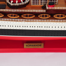 Load image into Gallery viewer, NORMANDIE CRUISE SHIP MODEL PAINTED | Museum-quality Cruiser| Fully Assembled Wooden Model Ship
