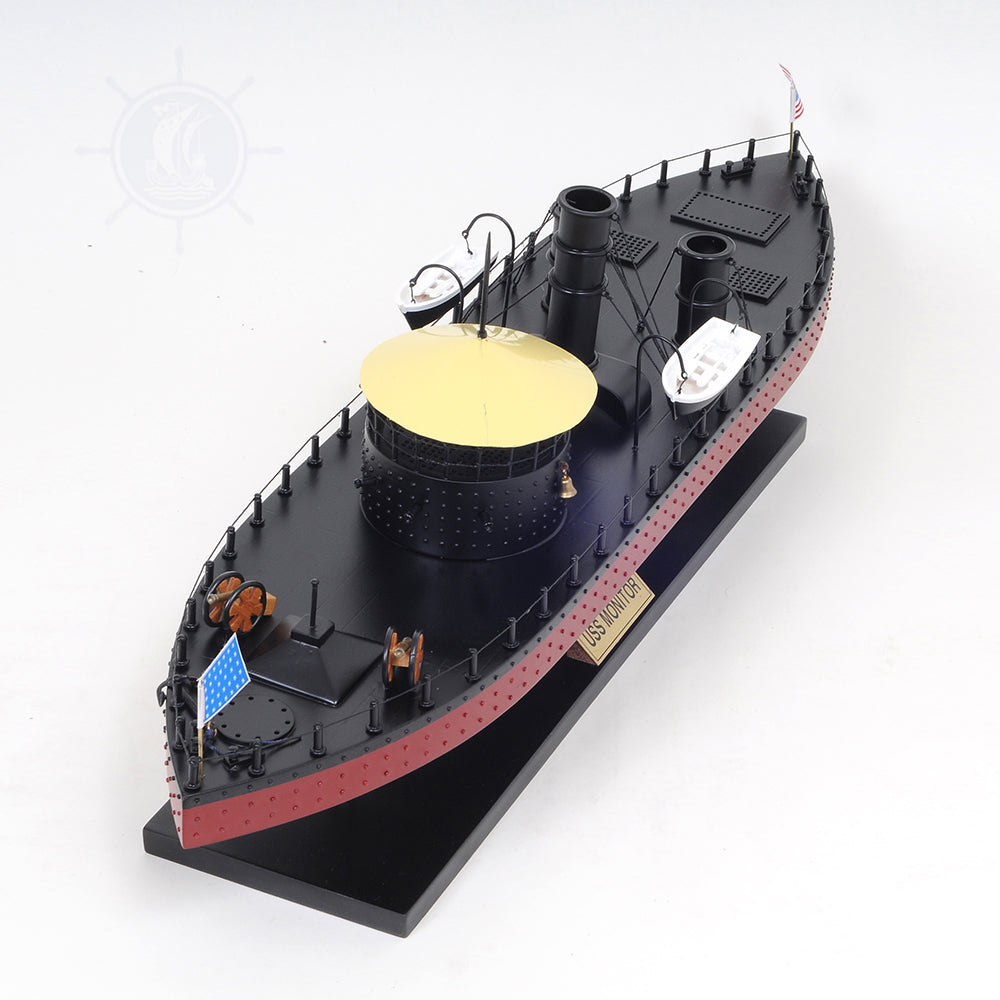 USS MONITOR MODEL BOAT	| Museum-quality | Fully Assembled Wooden Model boats