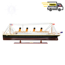 Load image into Gallery viewer, This is an XL and most accurate model of the famous RMS Titanic. The model is 100% hand built from scratch using “plank on frame” construction method.
