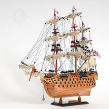 Load image into Gallery viewer, HMS VICTORY MODEL SHIP SMALL WITH DISPLAY CASE | Museum-quality | Fully Assembled Wooden Ship Models
