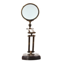 Load image into Gallery viewer, Brass Big Magnifier Glass W/ Wooden Base|Stylish and Functional
