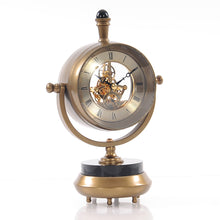 Load image into Gallery viewer, BRASS TABLE CLOCK | Vintage arts and crafts for decoration
