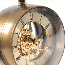 Load image into Gallery viewer, BRASS TABLE CLOCK | Vintage arts and crafts for decoration
