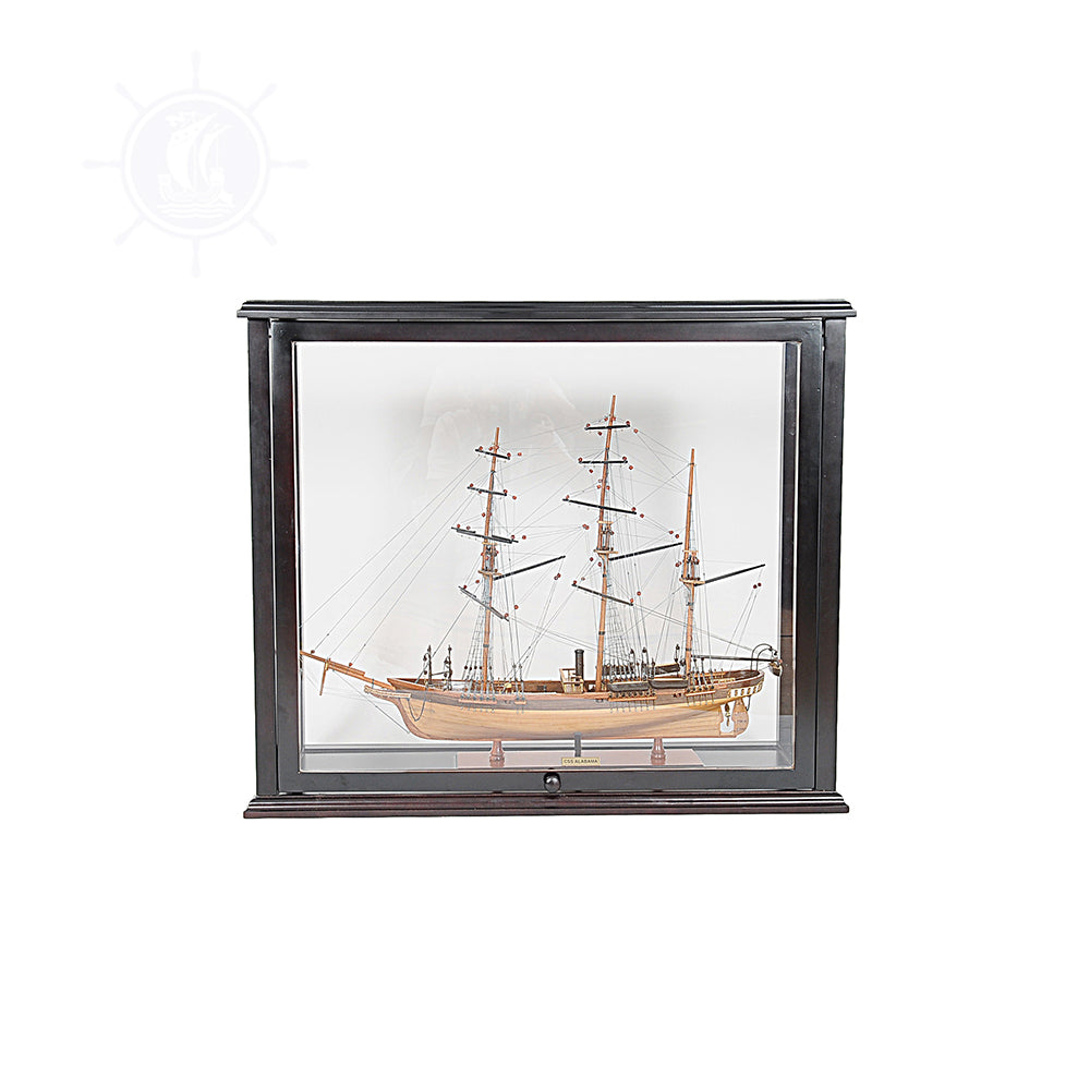 TABLE TOP DISPLAY CASE MEDIUM FRONT OPEN | HIGH QUALITY| Handcrafted Wooden Display Case for Model Ships