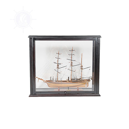 TABLE TOP DISPLAY CASE MEDIUM FRONT OPEN | HIGH QUALITY| Handcrafted Wooden Display Case for Model Ships