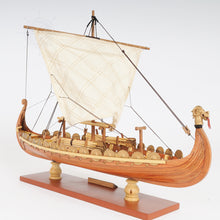 Load image into Gallery viewer, VIKING MODEL BOAT SMALL | Museum-quality | Fully Assembled Wooden Model boats
