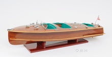 Load image into Gallery viewer, CHRIS CRAFT TRIPLE COCKPIT MODEL BOAT WITH DISPLAY CASE | Museum-quality | Fully Assembled Wooden Model boats
