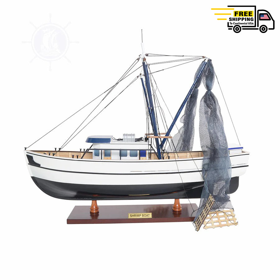 SHRIMP BOAT MODEL BOAT | Museum-quality | Fully Assembled Wooden Model boats