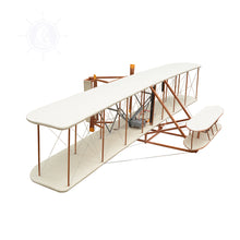 Load image into Gallery viewer, The plane is 8 feet wide, about 4 feet in length, and 2 feet in height. This plane is built using cedar wood to provide a sturdier overall structure. 
