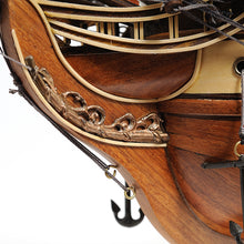 Load image into Gallery viewer, USS CONSTITUTION MODEL SHIP MID WITH DISPLAY CASE FRONT OPEN | Museum-quality | Fully Assembled Wooden Ship Models
