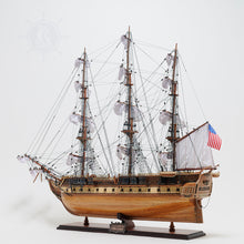 Load image into Gallery viewer, USS CONSTITUTION MODEL SHIP LARGE WITH TABLE TOP DISPLAY CASE | Museum-quality | Fully Assembled Wooden Ship Models
