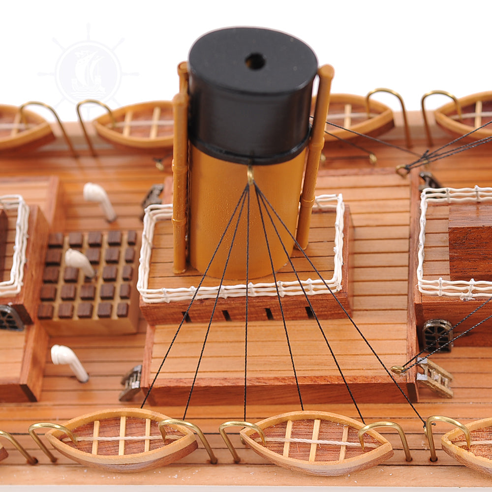 RMS TITANIC CRUISE SHIP MODEL MIDSIZE WITH DISPLAY CASE | Museum-quality Cruiser| Fully Assembled Wooden Model Ship