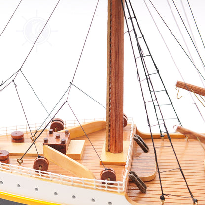 RMS TITANIC CRUISE SHIP MODEL MIDSIZE WITH DISPLAY CASE | Museum-quality Cruiser| Fully Assembled Wooden Model Ship