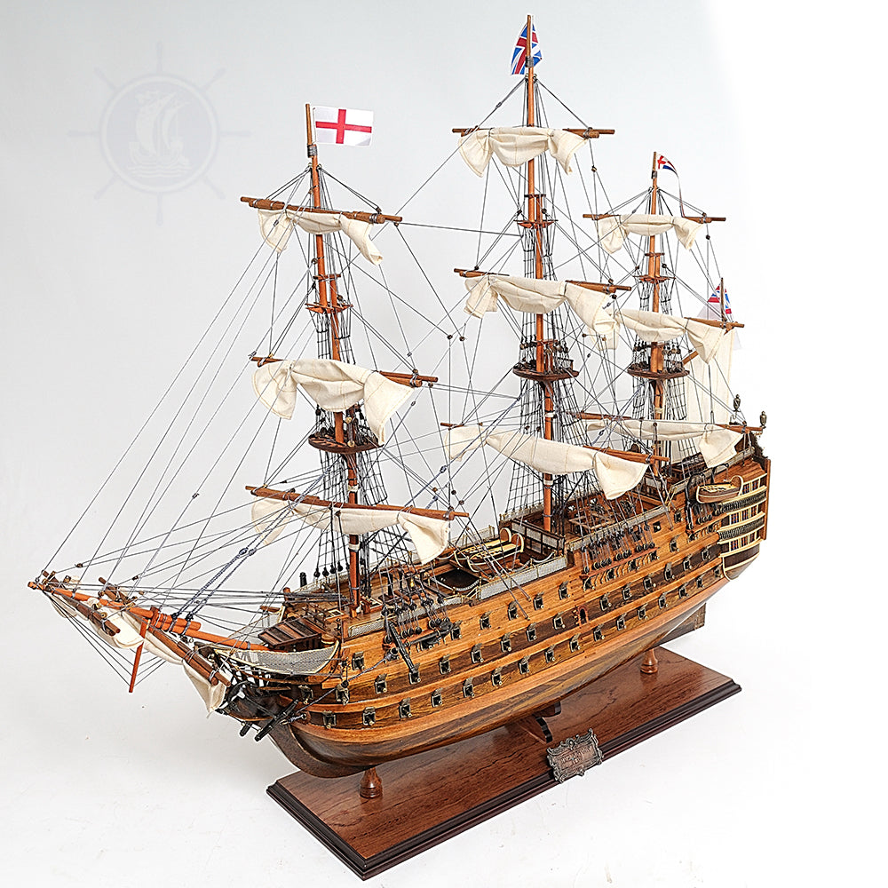 HMS VICTORY MODEL SHIP MIDSIZE WITH DISPLAY CASE FRONT OPEN | Museum-quality | Fully Assembled Wooden Ship Models