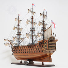 Load image into Gallery viewer, HMS VICTORY MODEL SHIP LARGE WITH TABLE TOP DISPLAY CASE | Museum-quality | Fully Assembled Wooden Ship Models
