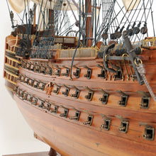 Load image into Gallery viewer, HMS VICTORY MODEL SHIP LARGE WITH FLOOR DISPLAY CASE | Museum-quality | Fully Assembled Wooden Ship Models
