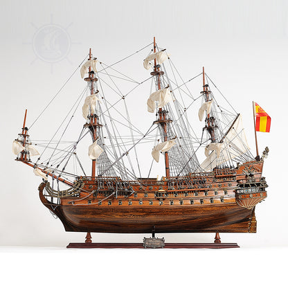 SAN FELIPE MODEL SHIP LARGE WITH FLOOR DISPLAY CASE | Museum-quality | Fully Assembled Wooden Ship Models