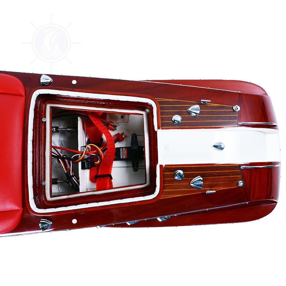 RIVA AQUARAMA MODEL BOAT PAINTED WITH RC MOTOR | Museum-quality | Fully Assembled Wooden Model boats