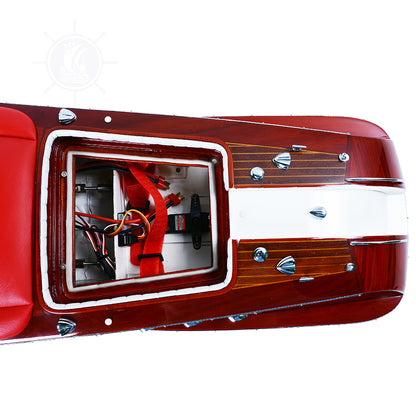 RIVA AQUARAMA MODEL BOAT PAINTED WITH RC MOTOR | Museum-quality | Fully Assembled Wooden Model boats