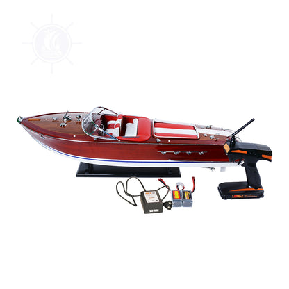 RIVA AQUARAMA MODEL BOAT PAINTED WITH RC MOTOR | Museum-quality | Fully Assembled Wooden Model boats