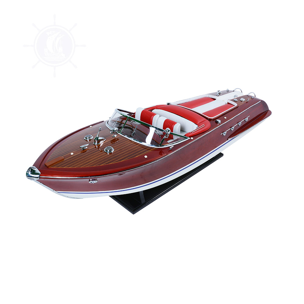 RIVA AQUARAMA MODEL BOAT PAINTED WITH RC MOTOR | Museum-quality | Fully Assembled Wooden Model boats