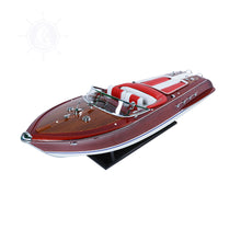 Load image into Gallery viewer, RIVA AQUARAMA MODEL BOAT PAINTED WITH RC MOTOR | Museum-quality | Fully Assembled Wooden Model boats

