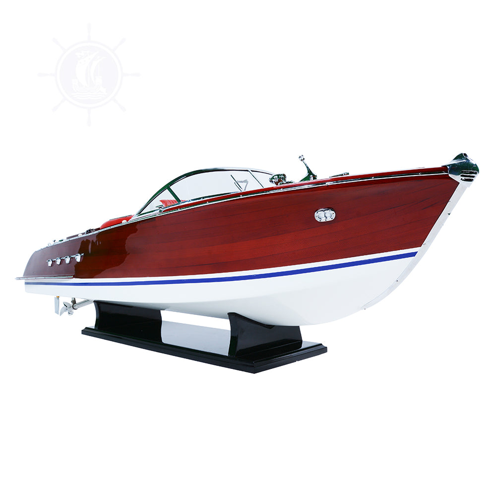 RIVA AQUARAMA MODEL BOAT PAINTED WITH RC MOTOR | Museum-quality | Fully Assembled Wooden Model boats
