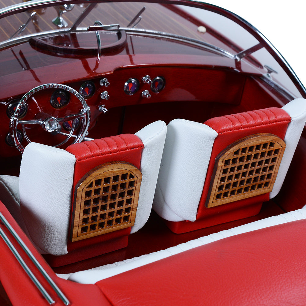 RIVA AQUARAMA MODEL BOAT PAINTED WITH RC MOTOR | Museum-quality | Fully Assembled Wooden Model boats