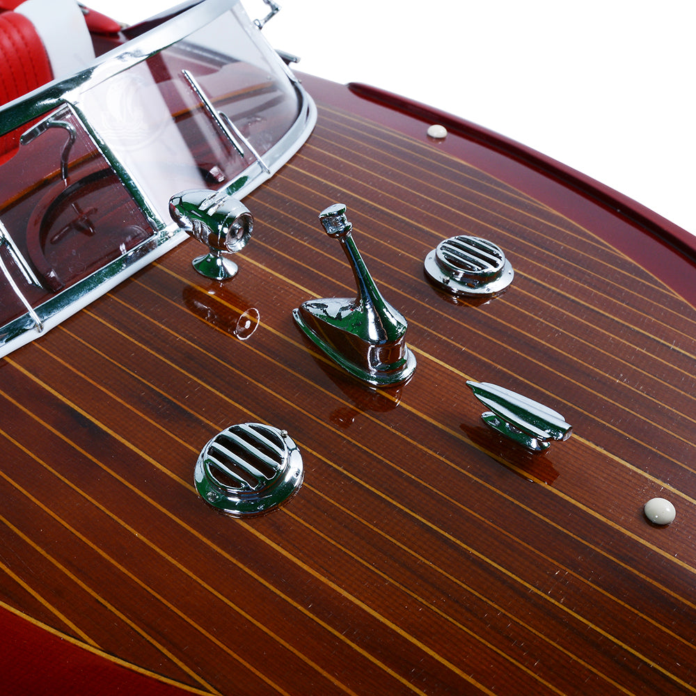 RIVA AQUARAMA MODEL BOAT PAINTED WITH RC MOTOR | Museum-quality | Fully Assembled Wooden Model boats