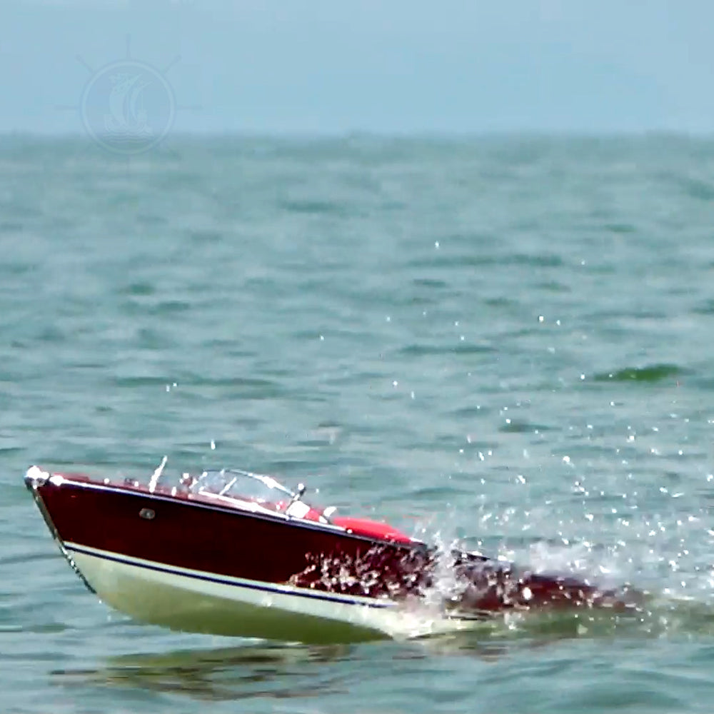 RIVA AQUARAMA MODEL BOAT PAINTED WITH RC MOTOR | Museum-quality | Fully Assembled Wooden Model boats