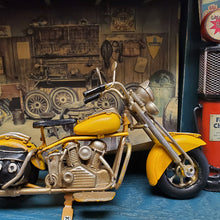 Load image into Gallery viewer, VINTAGE HARLEY MOTORCYCLE SHADOW BOX ON WOOD FRAME | scale model aircraft | Miniatures |Vintage arts and crafts for decoration
