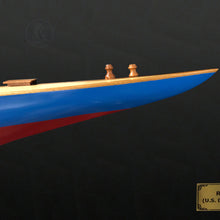 Load image into Gallery viewer, RAINBOW HALF-HULL SCALED MODEL BOAT YACHT HANDMADE | Museum-quality | Home &amp; Office Decoration
