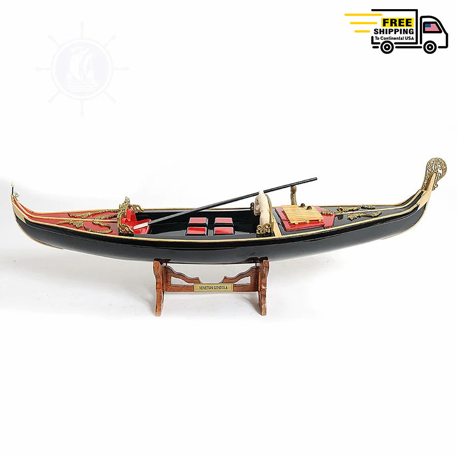 VENETIAN GONDOLA MODEL BOAT | Museum-quality | Fully Assembled Wooden Model boats