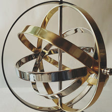 Load image into Gallery viewer, ALUMINUM ARMILLARY TABLE LAMP | scale model aircraft | Miniatures |Vintage arts and crafts for decoration

