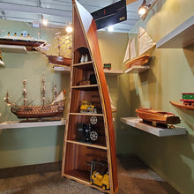 Load image into Gallery viewer, CANOE BOOK SHELF VERSION 2 | Museum-quality | Fully Assembled Wooden Ship Model
