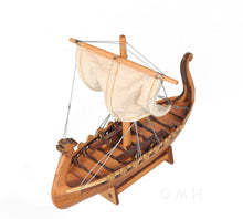 Load image into Gallery viewer, DRAKKAR VIKING MODEL BOAT 6 INCHES | Museum-quality | Fully Assembled Wooden Model boats
