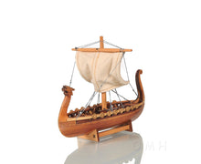 Load image into Gallery viewer, DRAKKAR VIKING MODEL BOAT 6 INCHES | Museum-quality | Fully Assembled Wooden Model boats
