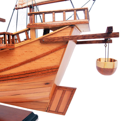 CHINESE JUNK MODEL BOAT NATURAL FINISH | Museum-quality | Fully Assembled Wooden Model boats