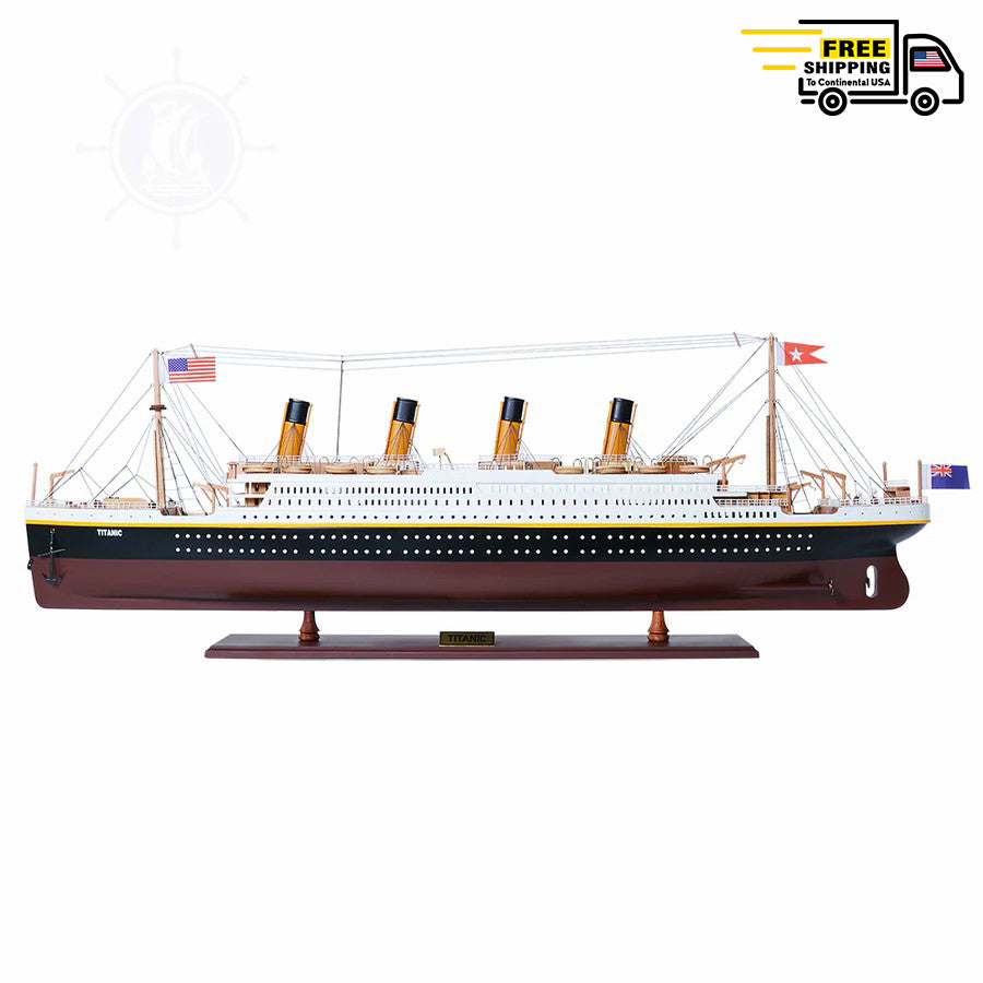 TITANIC CRUISE SHIP MODEL PAINTED LARGE | Museum-quality Cruiser| Fully Assembled Wooden Model Ship