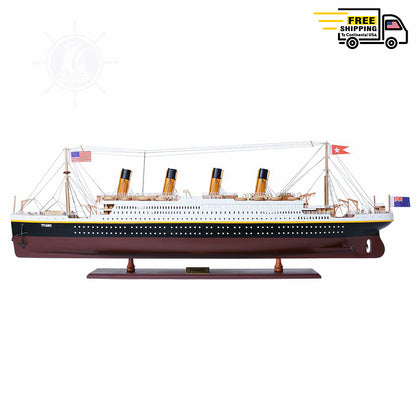 TITANIC CRUISE SHIP MODEL PAINTED LARGE | Museum-quality Cruiser| Fully Assembled Wooden Model Ship
