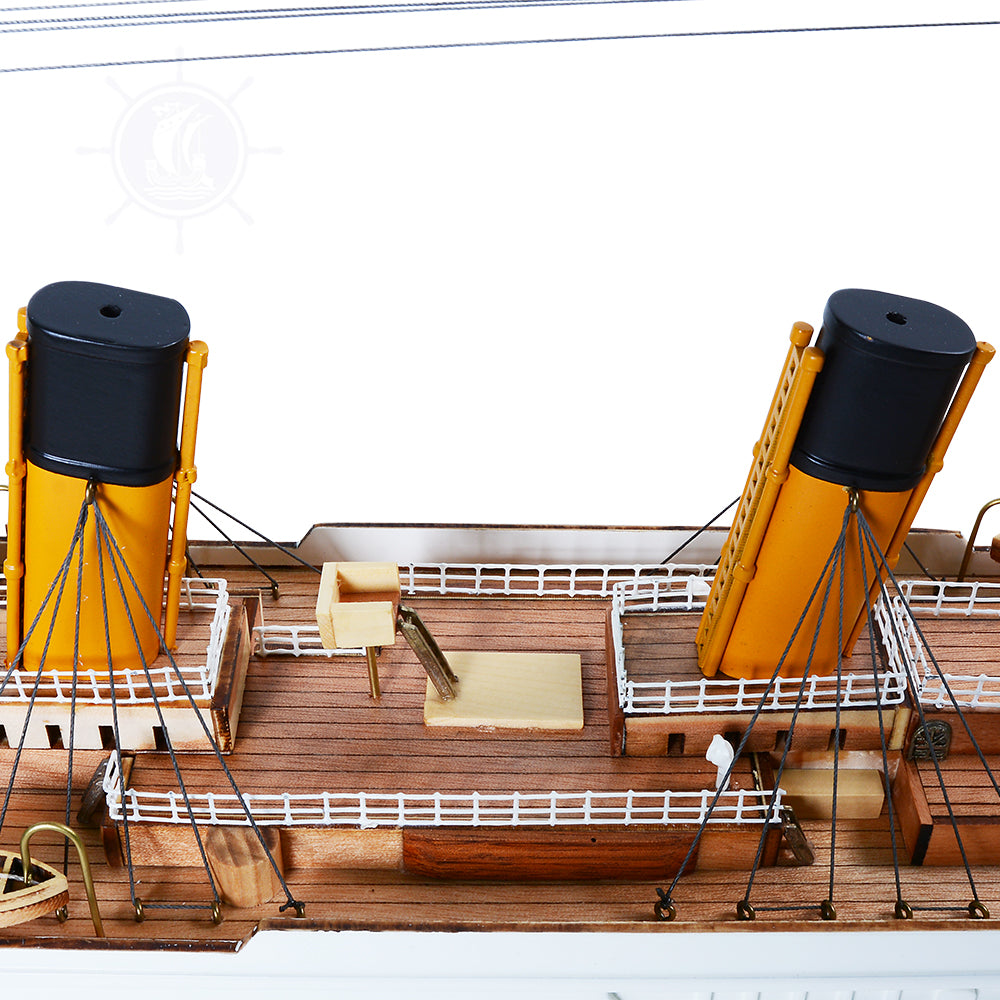 TITANIC CRUISE SHIP MODEL PAINTED LARGE | Museum-quality Cruiser| Fully Assembled Wooden Model Ship