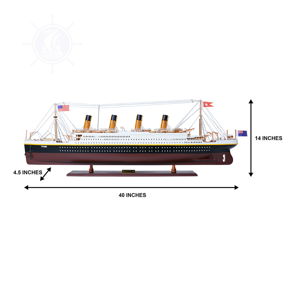 TITANIC CRUISE SHIP MODEL PAINTED LARGE | Museum-quality Cruiser| Fully Assembled Wooden Model Ship
