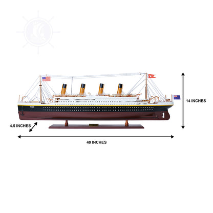 TITANIC CRUISE SHIP MODEL PAINTED LARGE | Museum-quality Cruiser| Fully Assembled Wooden Model Ship