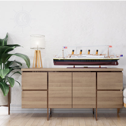 TITANIC CRUISE SHIP MODEL PAINTED LARGE | Museum-quality Cruiser| Fully Assembled Wooden Model Ship