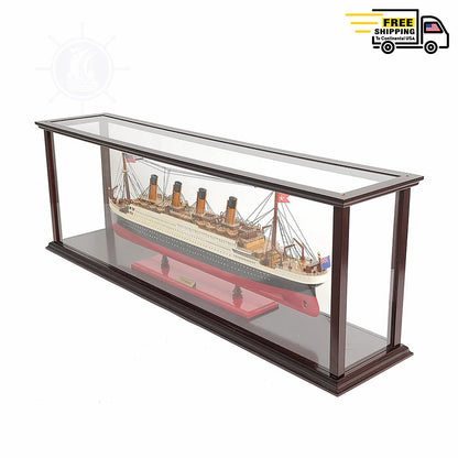 RMS TITANIC CRUISE SHIP MODEL MIDSIZE WITH DISPLAY CASE | Museum-quality Cruiser| Fully Assembled Wooden Model Ship