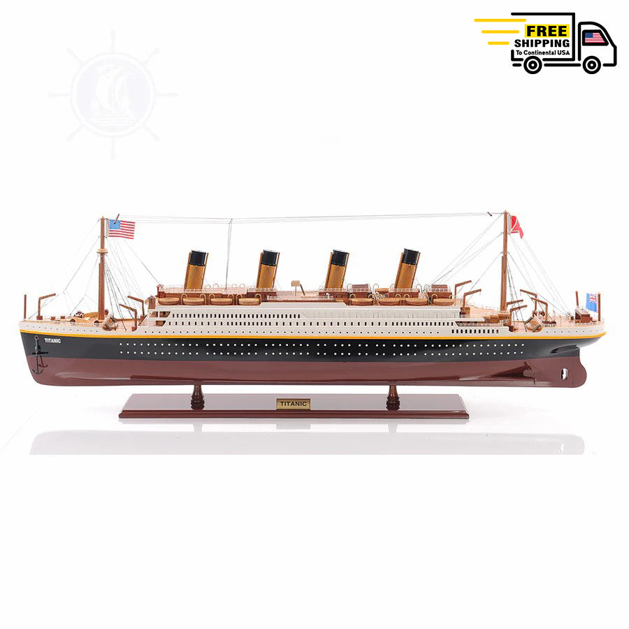 TITANIC CRUISE SHIP MODEL PAINTED LARGE | Museum-quality Cruiser| Fully Assembled Wooden Model Ship