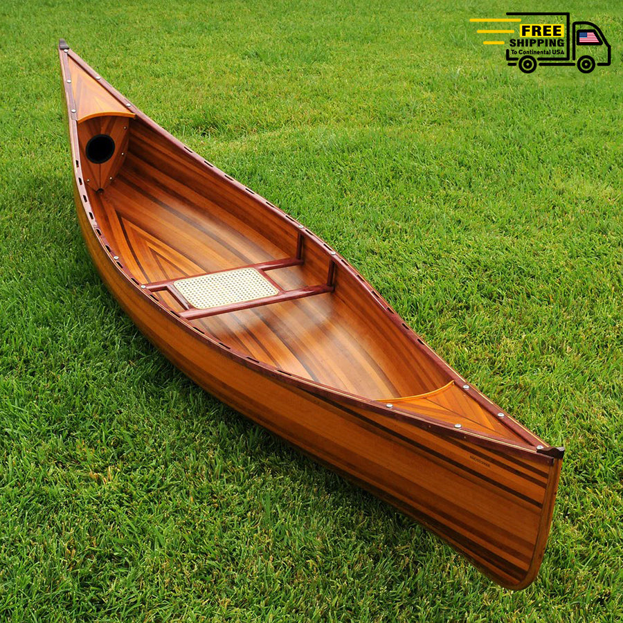 DISPLAY CANOE 10' | Wooden Kayak |  Boat | Canoe with Paddles for fishing and water sports
