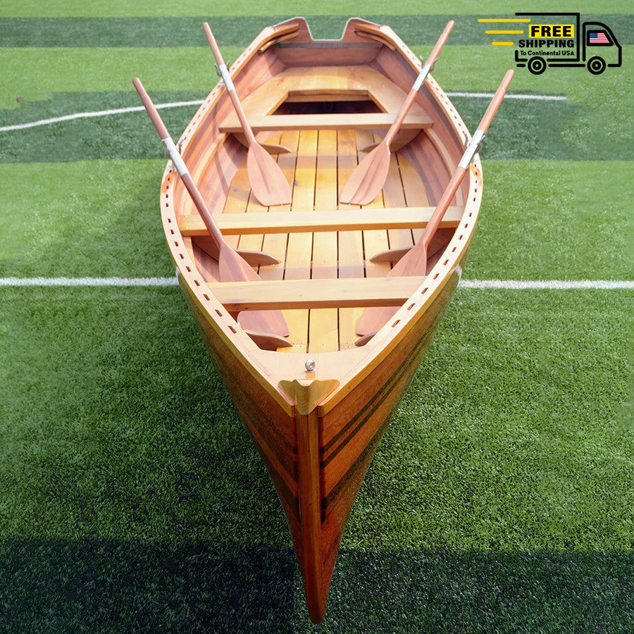 WHITEHALL DINGHY 17’ | Wooden Kayak |  Boat | Canoe with Paddles for fishing and water sports